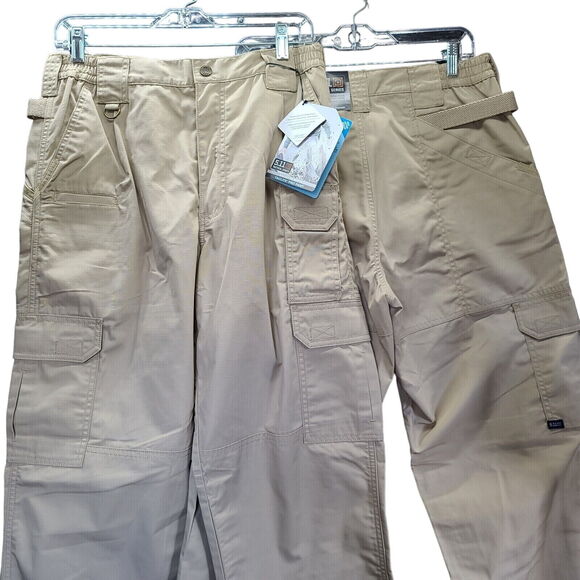 5.11 Tactical Series Men 32 Pants Beige DuPoint Teflon Fabric Protector Lot of 2 - Picture 1 of 10